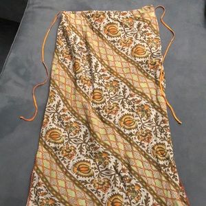 Free People size 3 long maxi paisley zip side slit skirt